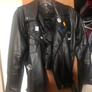 H&m moto jacket size 14 not plus size very fitted